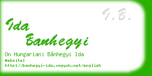 ida banhegyi business card