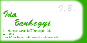 ida banhegyi business card